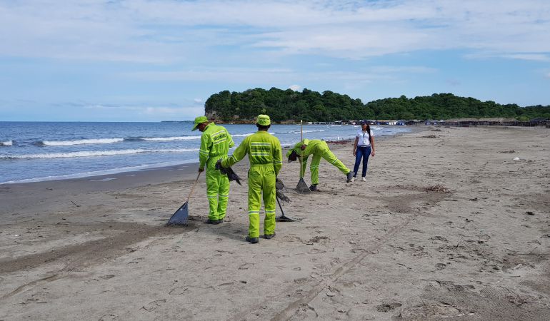 Jornadas de aseo en Cartagena: Ocho toneladas de basura se recogieron en playa Manzanillo, Cartagena