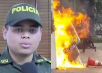 Habla el policía al que se le desató un 'infierno' por el paro estudiantil
