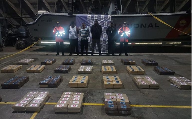 Cocaína incautada en aguas del pacífico en el 2018: Más de 23 toneladas de cocaína incautadas en aguas del Pacífico