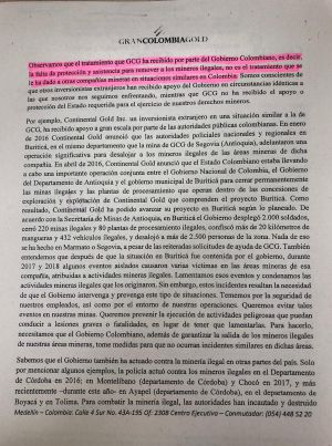 MULTINACIONAL, ACCIONES, MILITARES, GRAN COLOMBIA GOLD: Multinacional pide al Gobierno acciones militares contra minería ilegal MULTINACIONAL, ACCIONES, MILITARES, GRAN COLOMBIA GOLD: Multinacional pide al Gobierno acciones militares contra minería ilegal