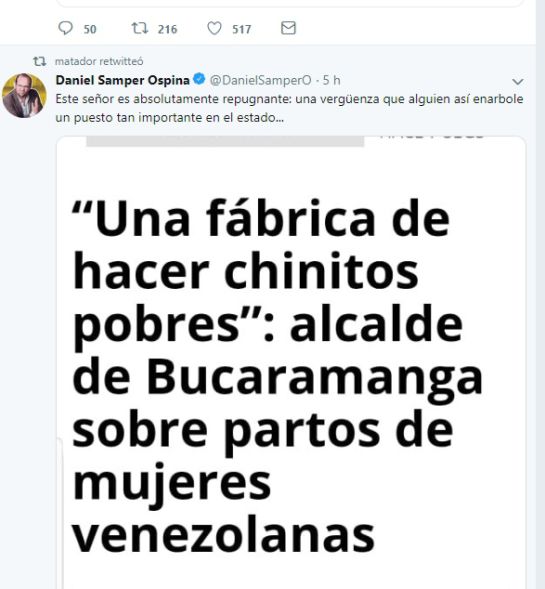 BUCARAMANGA ALCALDE VENEZOLANOS POBREZA: Alcalde generó otra vez críticas BUCARAMANGA ALCALDE VENEZOLANOS POBREZA: Alcalde generó otra vez críticas