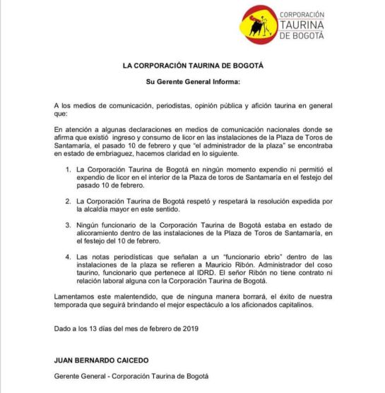 Resultó ser que la persona, señalada por la Personería de estar ebria en la Plaza de Toros, era funcionario del IDRD. Resultó ser que la persona, señalada por la Personería de estar ebria en la Plaza de Toros, era funcionario del IDRD.