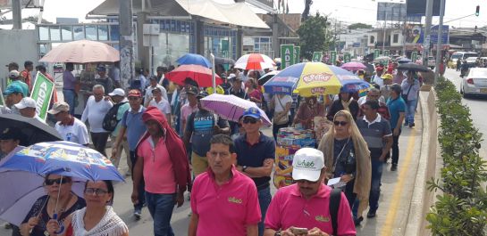 A la movilización convocada por Fecode acudieron además trabajadores de la Central Unitaria de Trabajadores, Cut. A la movilización convocada por Fecode acudieron además trabajadores de la Central Unitaria de Trabajadores, Cut.