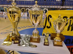 Trofeos que recibió Caciques del Quindío campeón intercontinental de fútbol de salón Trofeos que recibió Caciques del Quindío campeón intercontinental de fútbol de salón