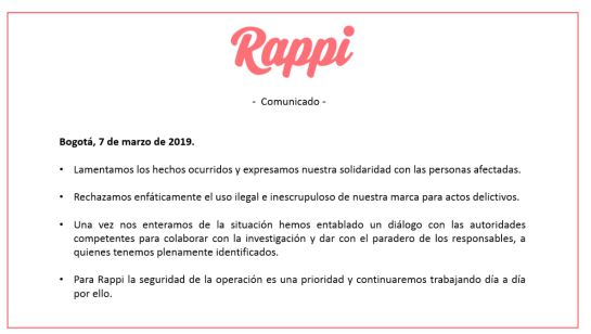Apps: Intento de robo a mano armada por empleados de Rappi Apps: Intento de robo a mano armada por empleados de Rappi