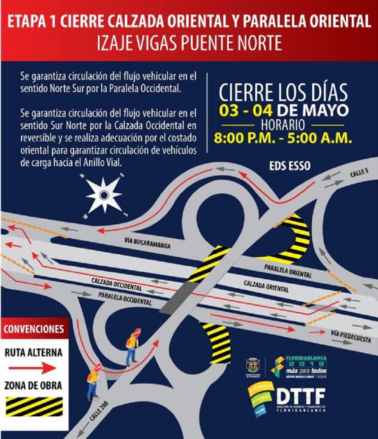 CIERRA VIA FLORIDABLANCA BUCARAMANGA PQP: Viernes y sábado cierres nocturnos en el sector de PQP CIERRA VIA FLORIDABLANCA BUCARAMANGA PQP: Viernes y sábado cierres nocturnos en el sector de PQP