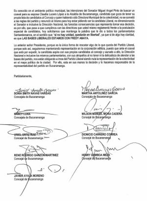 CONCEJALES LIBERALES PIDEN LIBERTADA PARA APOYAR A FREDY ANAYA: Concejales liberales se van con Fredy Anaya CONCEJALES LIBERALES PIDEN LIBERTADA PARA APOYAR A FREDY ANAYA: Concejales liberales se van con Fredy Anaya