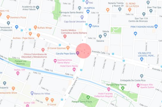 12: Cra. 15 con Calle116 12: Cra. 15 con Calle116