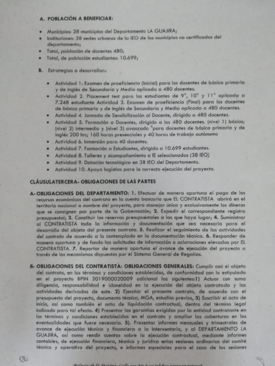 Contratación: Escandaloso contrato para enseñar inglés en La Guajira Contratación: Escandaloso contrato para enseñar inglés en La Guajira