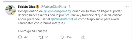 BUCARAMANGA POLITICA LEONIDAS GOMEZ FABIÁN DÍAZ ELECCIONES: Representante Fabián Díaz no apoyará a Leonidas BUCARAMANGA POLITICA LEONIDAS GOMEZ FABIÁN DÍAZ ELECCIONES: Representante Fabián Díaz no apoyará a Leonidas