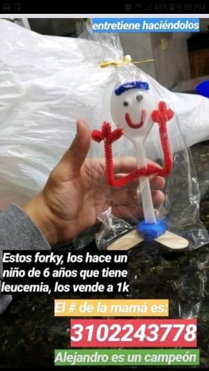 BUCARAMANGA ALEJANDRO FORKYS TOY STORY LEUCEMIA: Alejandro, el niño que elabora 'Forkys' BUCARAMANGA ALEJANDRO FORKYS TOY STORY LEUCEMIA: Alejandro, el niño que elabora 'Forkys'
