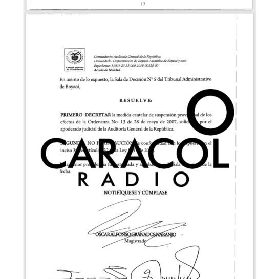 Contraloría financiaba viajes a funcionarios: Tribunal tumbó decreto que dejó a Boyacá financiar polémico viaje a Panamá Contraloría financiaba viajes a funcionarios: Tribunal tumbó decreto que dejó a Boyacá financiar polémico viaje a Panamá
