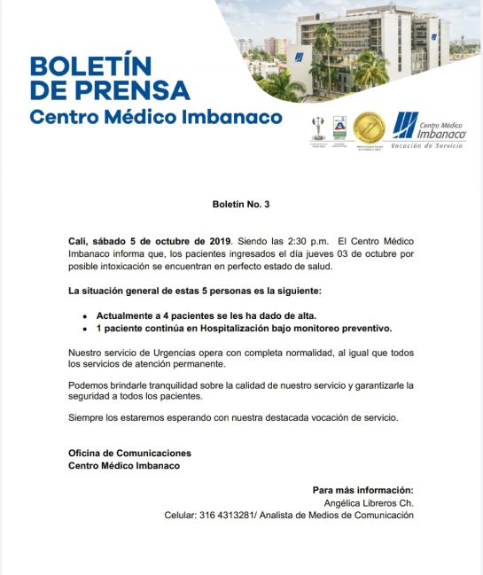 Falsa noticia: Es falso que una bacteria sea la causa de la intoxicación en Dagua Falsa noticia: Es falso que una bacteria sea la causa de la intoxicación en Dagua