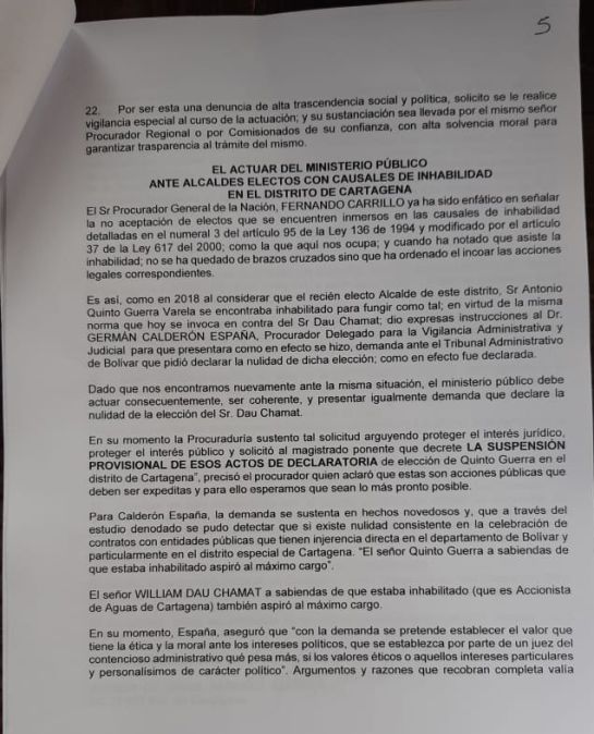 Inhabilidad para posesionar alcalde electo de Cartagena: Denuncian posible inhabilidad para posesionar alcalde de Cartagena Inhabilidad para posesionar alcalde electo de Cartagena: Denuncian posible inhabilidad para posesionar alcalde de Cartagena