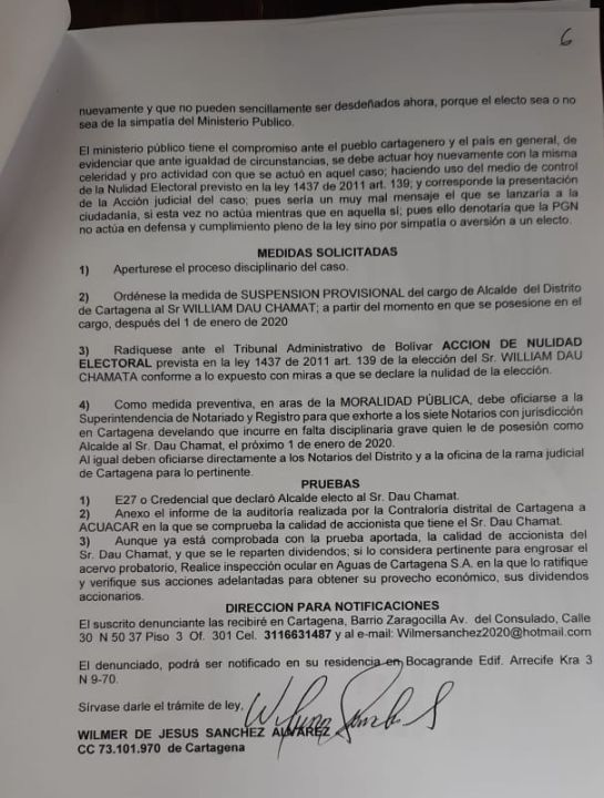 Inhabilidad para posesionar alcalde electo de Cartagena: Denuncian posible inhabilidad para posesionar alcalde de Cartagena Inhabilidad para posesionar alcalde electo de Cartagena: Denuncian posible inhabilidad para posesionar alcalde de Cartagena
