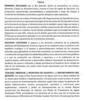 Río Quindío: Ordenan declarar Río Quindío sujeto de derechos Río Quindío: Ordenan declarar Río Quindío sujeto de derechos