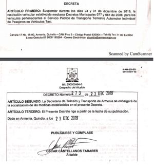 Decreto pico y placa se levanta para taxis Decreto pico y placa se levanta para taxis