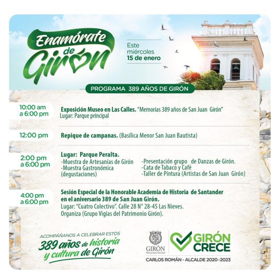 CELEBRACIÓN CULTURAL FIESTA CUMPLEAÑOS GIRON 389 2019: Girón celebra sus 389 años CELEBRACIÓN CULTURAL FIESTA CUMPLEAÑOS GIRON 389 2019: Girón celebra sus 389 años
