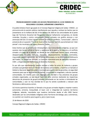 Comunicado CRIDEC Comunicado CRIDEC