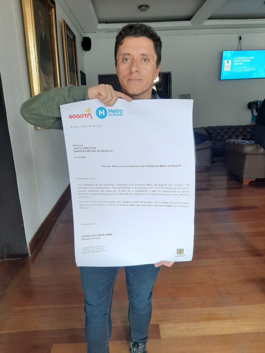 Metro Bogotá: Concejales piden renuncia del gerente del metro Metro Bogotá: Concejales piden renuncia del gerente del metro