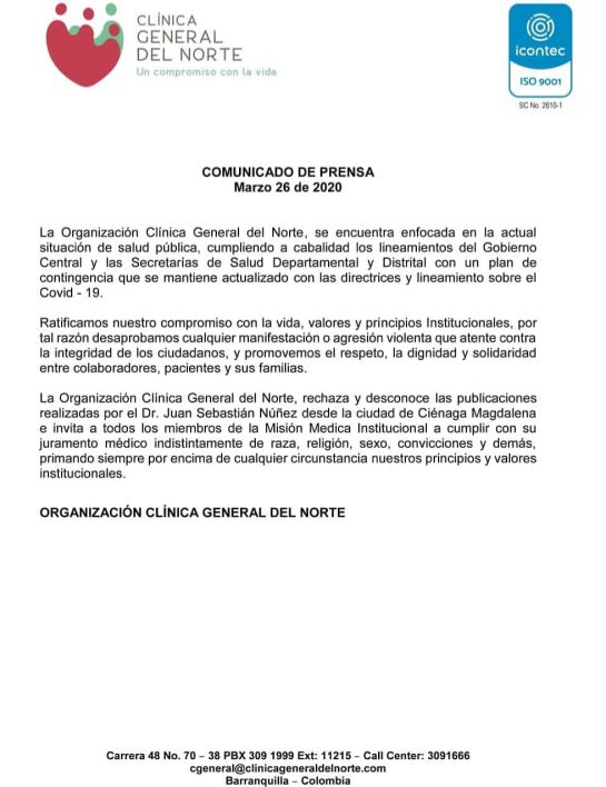 Redes sociales: Médico causa rechazo al decir: "dejaré morir a uribistas con Covid-19" Redes sociales: Médico causa rechazo al decir: "dejaré morir a uribistas con Covid-19"