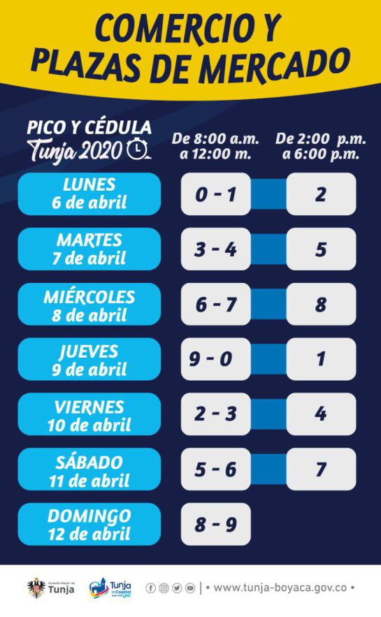 En Tunja pico y cédula para comercio y bancos, y pico y placa en cuarentena: En Tunja pico y cédula para comercio y bancos, y pico y placa en cuarentena En Tunja pico y cédula para comercio y bancos, y pico y placa en cuarentena: En Tunja pico y cédula para comercio y bancos, y pico y placa en cuarentena