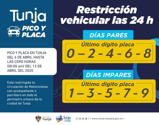 En Tunja pico y cédula para comercio y bancos, y pico y placa en cuarentena: En Tunja pico y cédula para comercio y bancos, y pico y placa en cuarentena En Tunja pico y cédula para comercio y bancos, y pico y placa en cuarentena: En Tunja pico y cédula para comercio y bancos, y pico y placa en cuarentena
