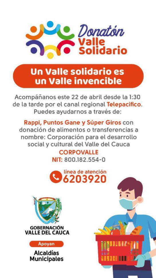 Donaton en el Valle: Hoy se realizará la gran Donatón ‘Valle Solidario’ Donaton en el Valle: Hoy se realizará la gran Donatón ‘Valle Solidario’