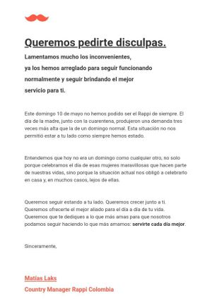 Plataformas de domicilios: A muchos caleños se les daño el día de la madre por culpa de Rappi Plataformas de domicilios: A muchos caleños se les daño el día de la madre por culpa de Rappi