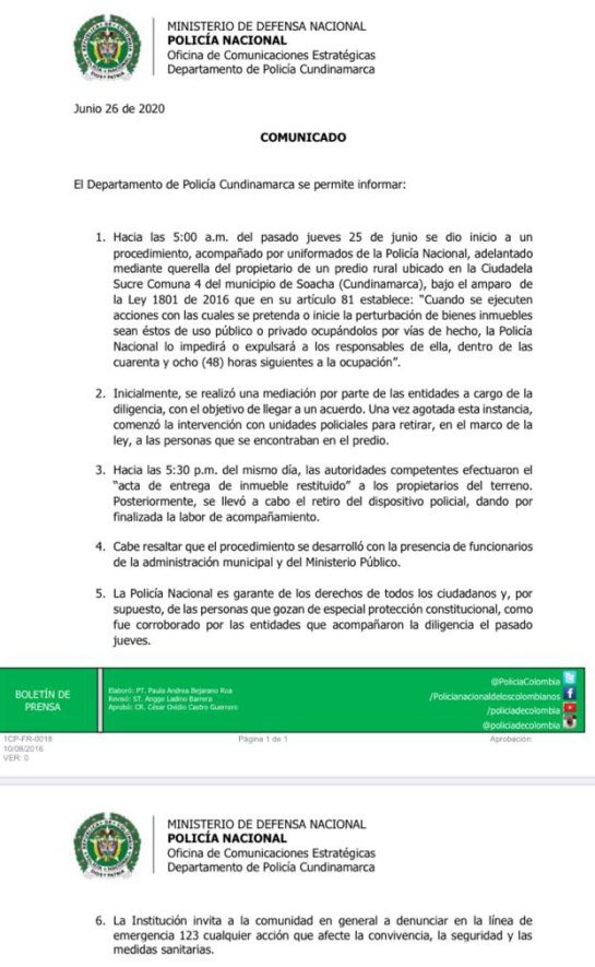 Muerte por desalojo en Soacha: Versiones confusas sobre joven que habría muerto en desalojo en Soacha Muerte por desalojo en Soacha: Versiones confusas sobre joven que habría muerto en desalojo en Soacha