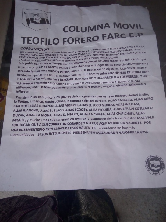 Líderes sociales: Algeciras: entre el desplazamiento y la violencia del postconflicto Líderes sociales: Algeciras: entre el desplazamiento y la violencia del postconflicto