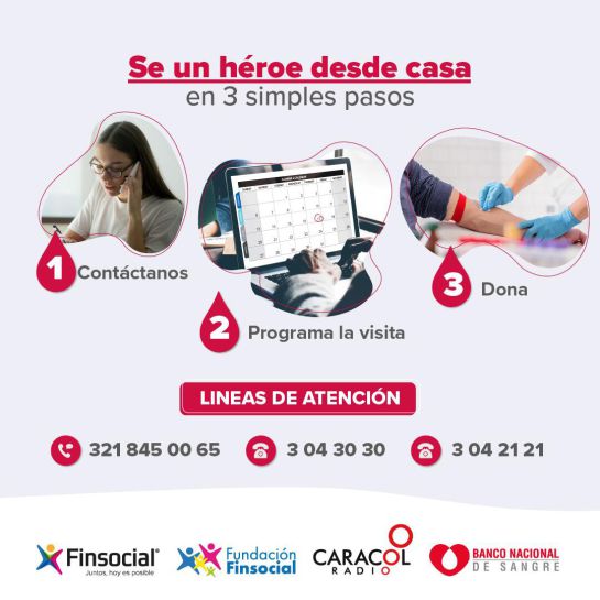 Cómo donar sangre: Caracol Radio y Finsocial lanzan campaña de donación de sangre Cómo donar sangre: Caracol Radio y Finsocial lanzan campaña de donación de sangre