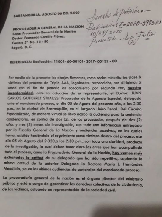 Caso Lezo: Accionistas de Triple A piden celeridad a la Procuraduría en Caso Lezo Caso Lezo: Accionistas de Triple A piden celeridad a la Procuraduría en Caso Lezo