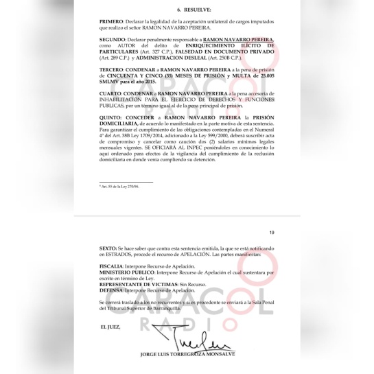 Caso Triple A: Juez condena a Ramón Navarro a cuatro años y siete meses por caso Triple A Caso Triple A: Juez condena a Ramón Navarro a cuatro años y siete meses por caso Triple A
