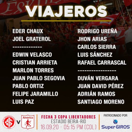 América de Cali: América de Cali se fue a Brasil para reiniciar Libertadores América de Cali: América de Cali se fue a Brasil para reiniciar Libertadores