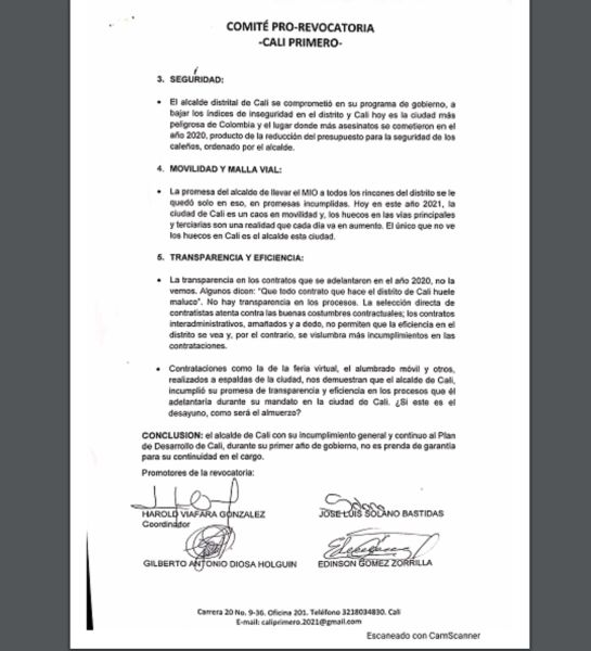Imagen del documento enviado a la Registrduría Imagen del documento enviado a la Registrduría