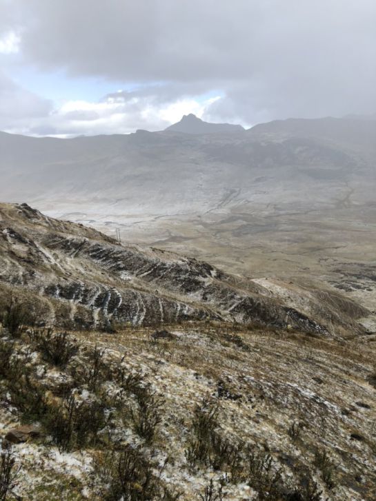 La impresionante helada en el páramo de Santurbán La impresionante helada en el páramo de Santurbán