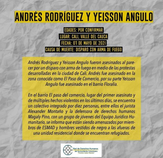 Comunicado de la Red de Derechos Humanos del Suroccidente Colombiano Francisco Isaias Cifuentes Comunicado de la Red de Derechos Humanos del Suroccidente Colombiano Francisco Isaias Cifuentes