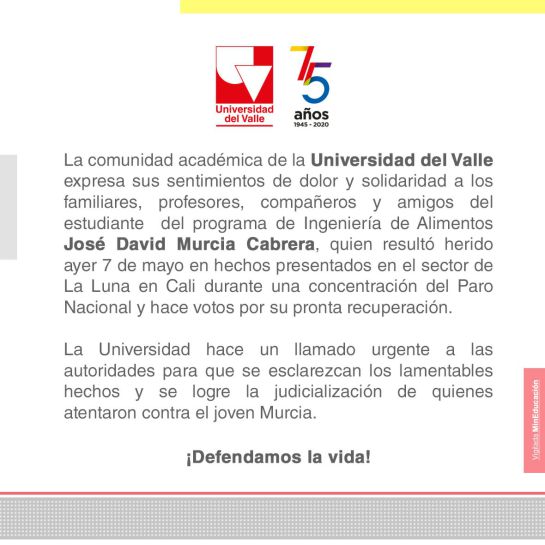 Estudiante de la Univalle, resulta herido en la Luna Estudiante de la Univalle, resulta herido en la Luna