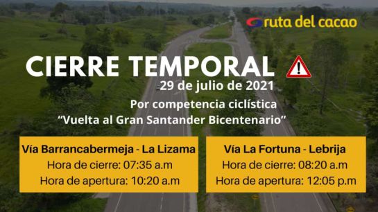 Cierres en Barrancabermeja por "Vuelta al Gran Santander" Cierres en Barrancabermeja por "Vuelta al Gran Santander"