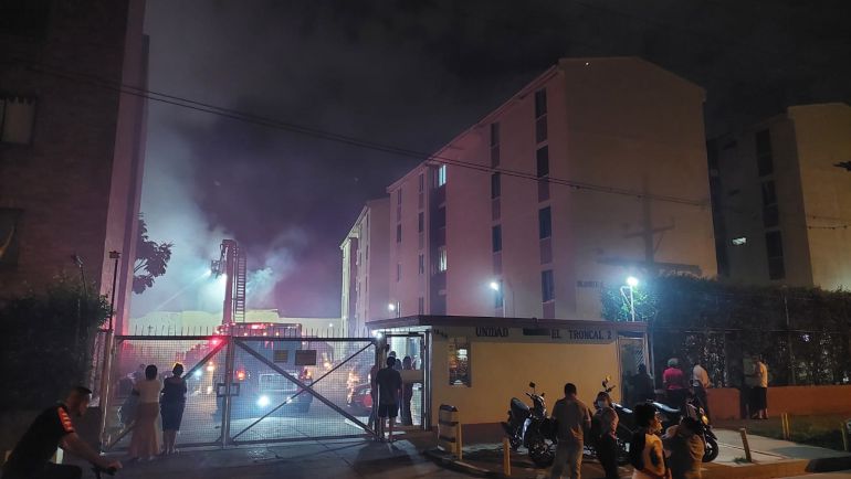 Incendio en el barrio El Troncal Incendio en el barrio El Troncal