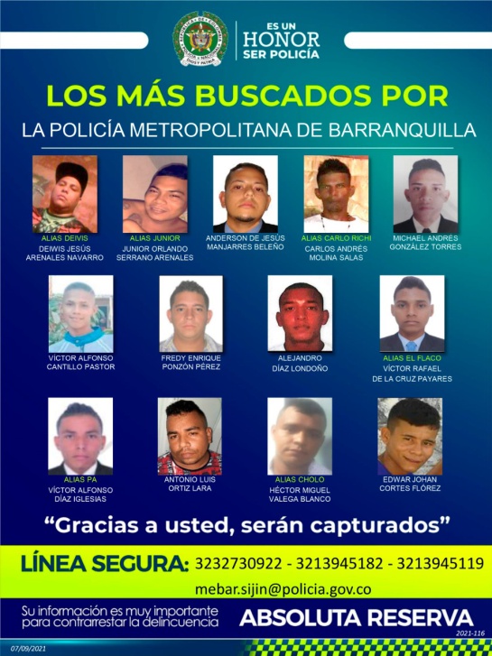 Cartel de los más buscados Cartel de los más buscados