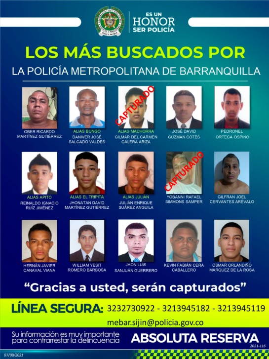 Cartel de los más buscados Cartel de los más buscados