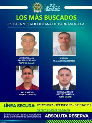 Cartel de los más buscados Cartel de los más buscados