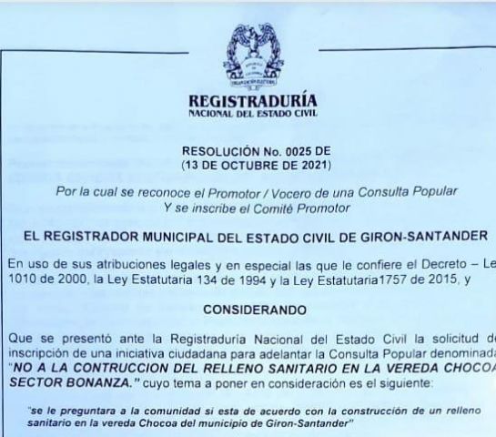 Recogerán firmas para votar por relleno en Chocoa Recogerán firmas para votar por relleno en Chocoa