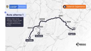 Ruta alterna por el cierre de la vía la línea Ruta alterna por el cierre de la vía la línea