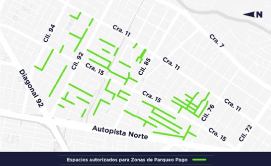 Vías de parqueo habilitadas en Chapinero Vías de parqueo habilitadas en Chapinero