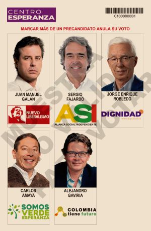 Muestra no válida para votar de la consulta del Centro Esperanza Muestra no válida para votar de la consulta del Centro Esperanza