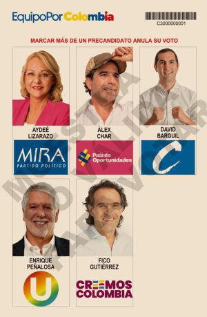 Muestra no válida para votar de la consulta del Equipo Colombia Muestra no válida para votar de la consulta del Equipo Colombia