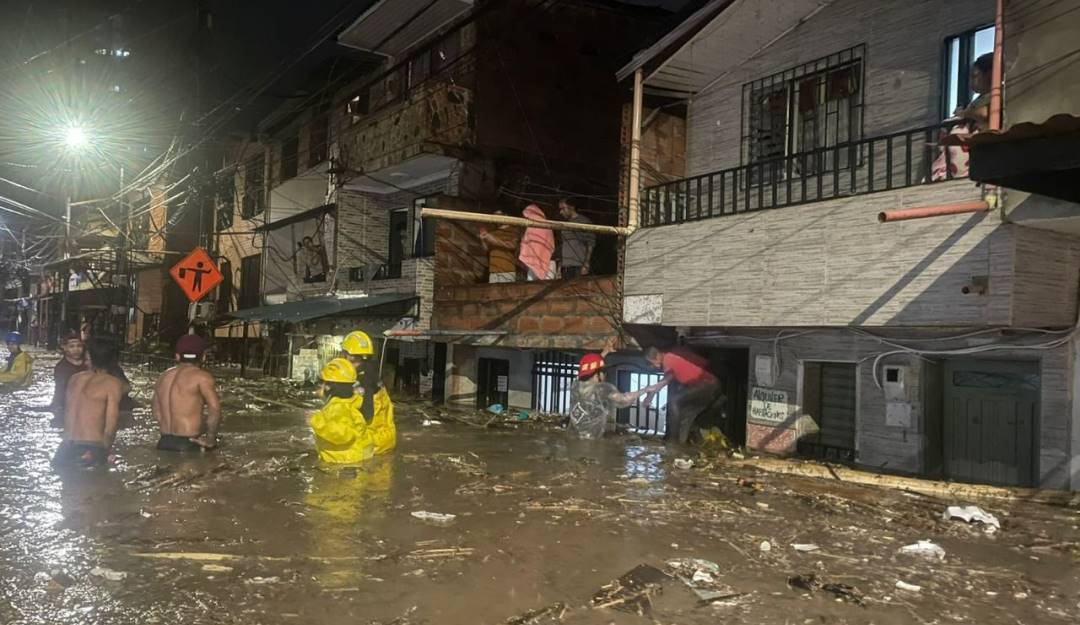 Emergencias por lluvias en Bello. Foto: Alcaldía de Bello. Emergencias por lluvias en Bello. Foto: Alcaldía de Bello.